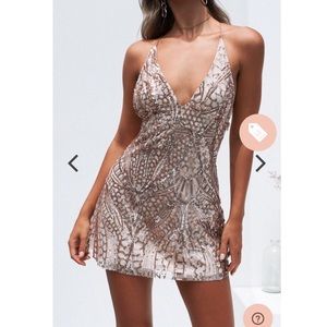 ROSE GOLD XEINA DRESS